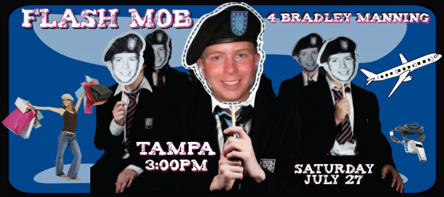 Flash Mob for Bradley Manning - Tampa - July 27