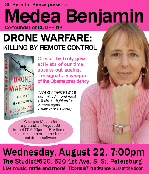 Medea Benjamin, St. Petersburg, FL, Drone Warfare: Killing by Remote Control