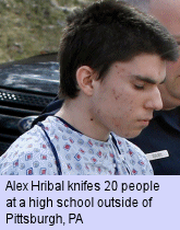 High school student Alex Hribal knifes 20 people outside Pittsburgh, PA