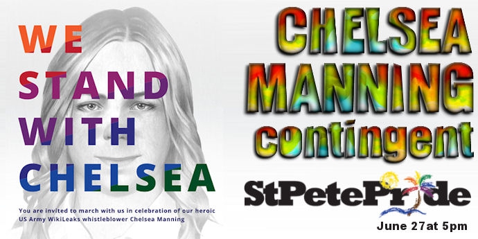 Chelsea Manning Contingent - St. Pete Pride 2015