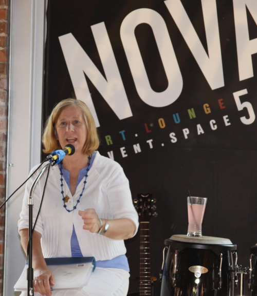 Cindy Sheehan speaks in St. Petersburg, FL, June 2009, NOVA 535 and Cafe Bohemia