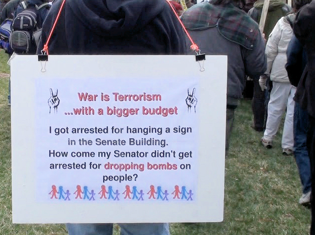 Thousands march on Pentagon, leading war profiteers, March 21, 2009, Washington DC. St Pete for Peace, The Refuge, Rise Up Tampa Bay