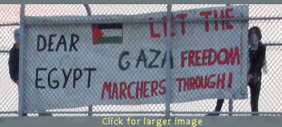 Gaza Freedom March, banner in St. Petersburg, FL, Dec 23,2009