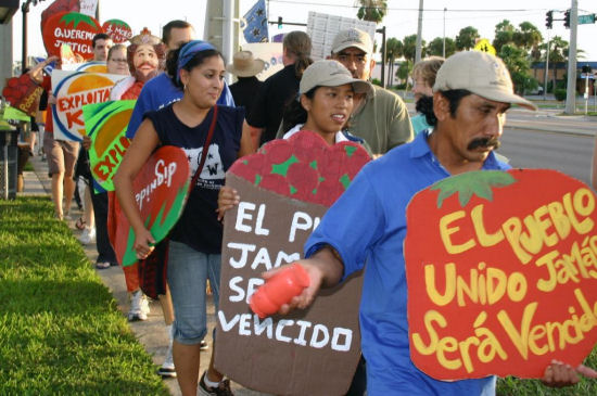 Solidarity Action with the Coalition of Immokalee Workers. St. Petersburg, FL, September 2007