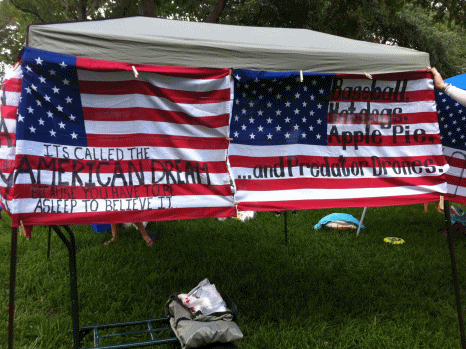 4th of July, 2011, St. Petersburg, FL. Flag with messages