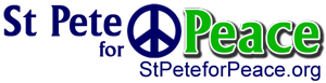 St Pete for Peace banner