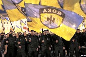 Soldiers of Ukrainian Azov battalion